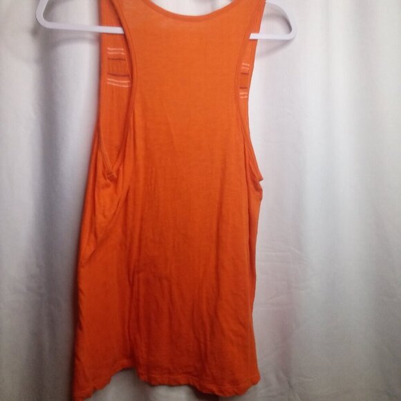 E5 Tank Top L Women Clemson Tigers Racer Back Glitter Orange Purple - Picture 3 of 13